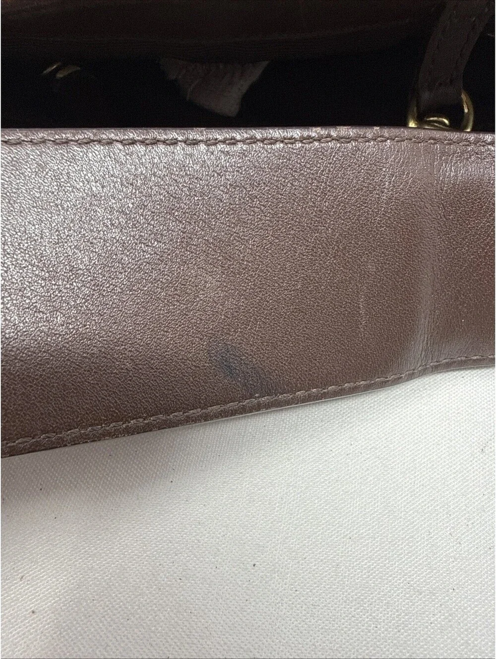 Coach F13674 Canvas Leather Brown Signature Shoulder Bag